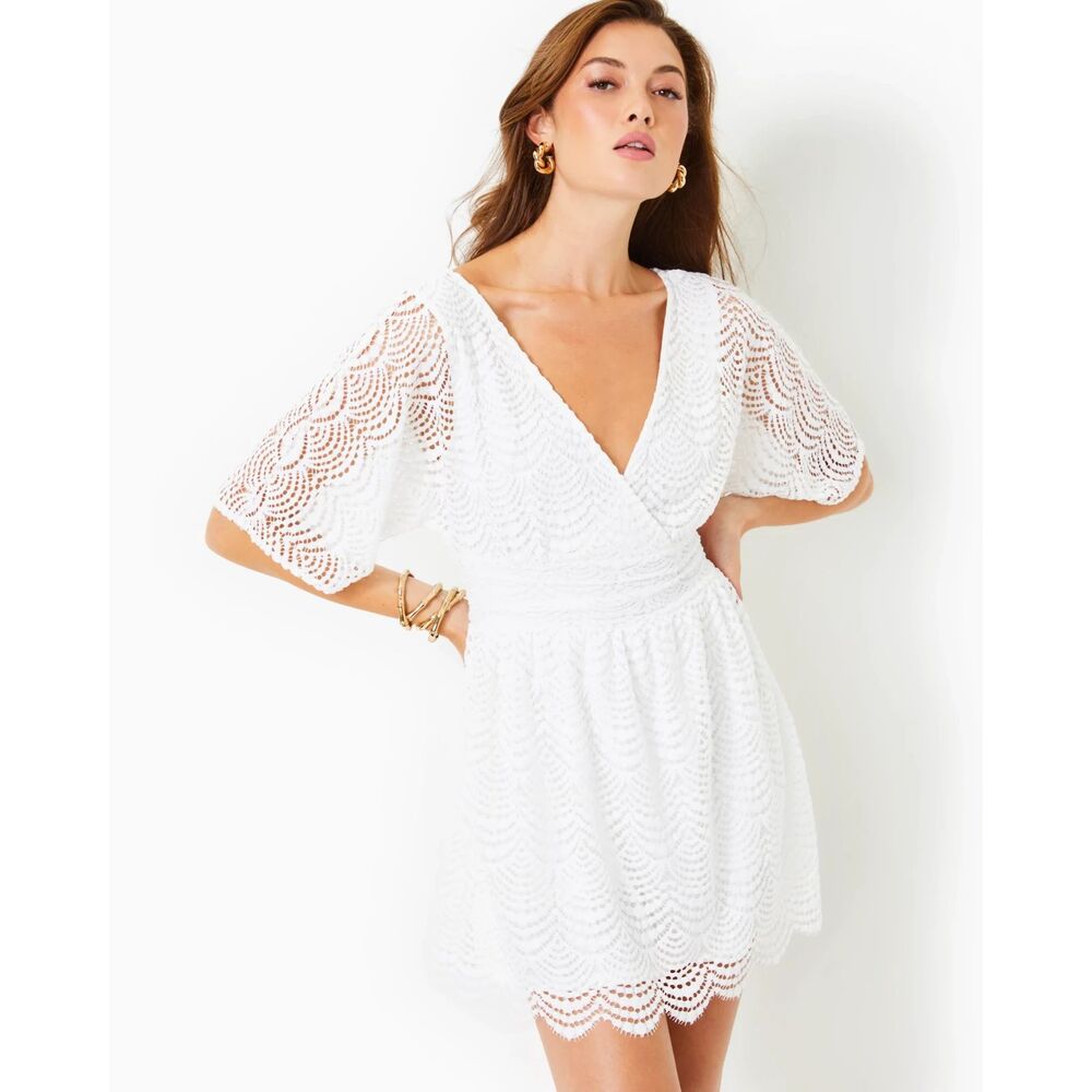 NWT Lilly Pulitzer Parigi Skort Romper Resort‎ White Size S - Picture 2 of 9